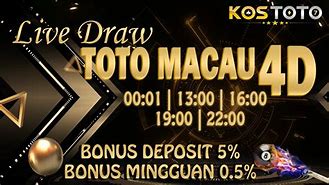 Live Draw Toto Macau 4D Hari Ini Youtube